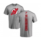 Hockey New Jersey Devils #15 Jamie Langenbrunner Ash Backer T-Shirt