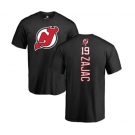 Hockey New Jersey Devils #19 Travis Zajac Black Backer T-Shirt