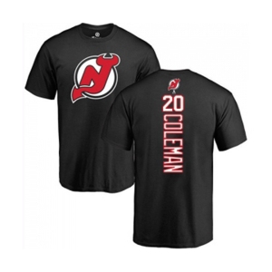 Hockey New Jersey Devils #20 Blake Coleman Black Backer T-Shirt