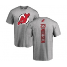 Hockey New Jersey Devils #23 Stefan Noesen Ash Backer T-Shirt