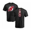 Hockey New Jersey Devils #31 Eddie Lack Black Backer T-Shirt