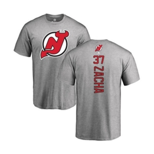 Hockey New Jersey Devils #37 Pavel Zacha Ash Backer T-Shirt