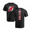 Hockey New Jersey Devils #45 Sami Vatanen Black Backer T-Shirt