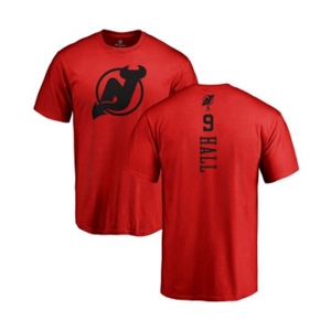 Hockey New Jersey Devils #9 Taylor Hall Red One Color Backer T-Shirt