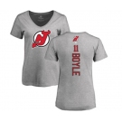 Hockey Women New Jersey Devils #11 Brian Boyle Ash Backer T-Shirt