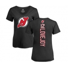 Hockey Women New Jersey Devils #12 Ben Lovejoy Black Backer T-Shirt