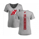 Hockey Women New Jersey Devils #15 Jamie Langenbrunner Ash Backer T-Shirt