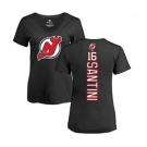 Hockey Women New Jersey Devils #16 Steve Santini Black Backer T-Shirt