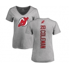 Hockey Women New Jersey Devils #20 Blake Coleman Ash Backer T-Shirt