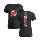 Hockey Women New Jersey Devils #23 Stefan Noesen Black Backer T-Shirt