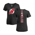 Hockey Women New Jersey Devils #41 Michael McLeod Black Backer T-Shirt