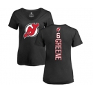 Hockey Women New Jersey Devils #6 Andy Greene Black Backer T-Shirt