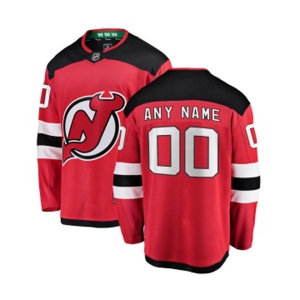 New Jersey Devils Customized Fanatics Branded Red Home Breakaway Hockey Jersey