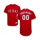 Men's Texas Rangers Customized Red Alternate Flex Base Authentic Collection Baseball Jersey