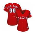 Women's Texas Rangers Customized Authentic Red Alternate Cool Base Baseball Jersey