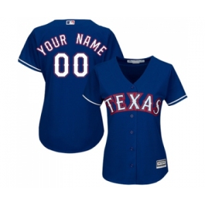 Women's Texas Rangers Customized Authentic Royal Blue Alternate 2 Cool Base Baseball Jersey