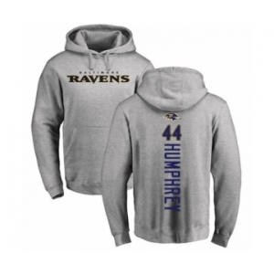 Football Baltimore Ravens #44 Marlon Humphrey Ash Backer Pullover Hoodie