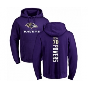 Football Baltimore Ravens #70 Ben Powers Purple Backer Pullover Hoodie