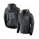 Football Men's Baltimore Ravens #15 Marquise Brown Stitched Black Anthracite Salute to Service Player Performance Hoodie