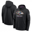 Men's Baltimore Ravens 2024 NFL Crucial Catch Club Black Performance Pullover Hoodie