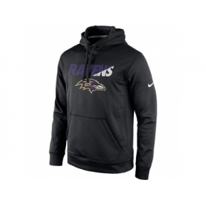 Men's Baltimore Ravens Nike Black Kick Off Staff Performance Pullover Hoodie