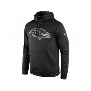 Men's Baltimore Ravens Nike Black Practice Performance Pullover Hoodie