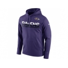 Men's Baltimore Ravens Nike Sideline Circuit Purple Pullover Hoodie