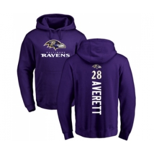 NFL Nike Baltimore Ravens #28 Anthony Averett Purple Backer Pullover Hoodie