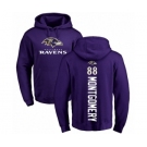 NFL Nike Baltimore Ravens #88 Ty Montgomery Purple Backer Pullover Hoodie