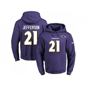 Nike Baltimore Ravens #21 Tony Jefferson Purple Name & Number Pullover NFL Hoodie