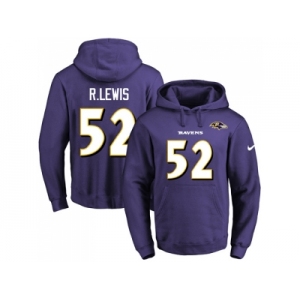 Nike Baltimore Ravens #52 Ray Lewis Purple Name & Number Pullover NFL Hoodie