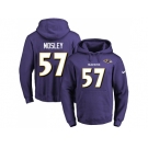 Nike Baltimore Ravens #57 C.J. Mosley Purple Name & Number Pullover NFL Hoodie