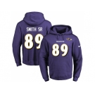 Nike Baltimore Ravens #89 Steve Smith Sr Purple Name & Number Pullover NFL Hoodie