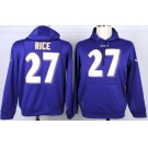 nike nfl jerseys baltimore ravens #27 ray rice purple[pullover hooded sweatshirt]