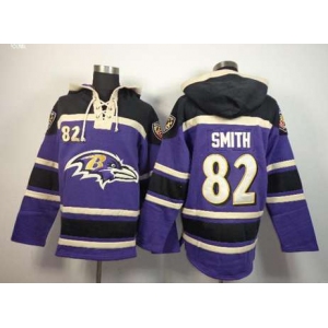 nike nfl jerseys baltimore ravens #82 torrey smith purple-black[pullover hooded