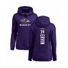 Football Women's Baltimore Ravens #39 Tyler Ervin Purple Backer Pullover Hoodie