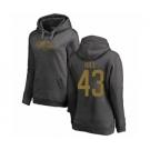 Football Women's Baltimore Ravens #43 Justice Hill Ash One Color Pullover Hoodie