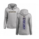 NFL Women's Nike Baltimore Ravens #88 Ty Montgomery Ash Backer Pullover Hoodie