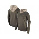 Women Baltimore Ravens Nike Olive Salute to Service Performance Pullover Hoodie