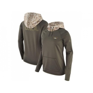 Women Baltimore Ravens Nike Olive Salute to Service Performance Pullover Hoodie