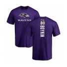 Football Baltimore Ravens #80 Miles Boykin Purple Backer T-Shirt