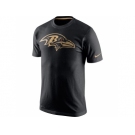 Men's Baltimore Ravens Nike Black Championship Drive Gold Collection Performance T-Shirt