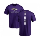 NFL Nike Baltimore Ravens #8 Lamar Jackson Purple Backer T-Shirt