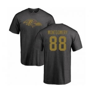 NFL Nike Baltimore Ravens #88 Ty Montgomery Ash One Color T-Shirt