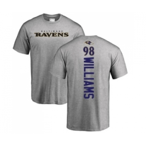 NFL Nike Baltimore Ravens #98 Brandon Williams Ash Backer T-Shirt