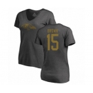 Football Women's Baltimore Ravens #15 Marquise Brown Ash One Color T-Shirt