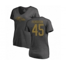 Football Women's Baltimore Ravens #45 Jaylon Ferguson Ash One Color T-Shirt