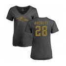 NFL Women's Nike Baltimore Ravens #28 Anthony Averett Ash One Color T-Shirt