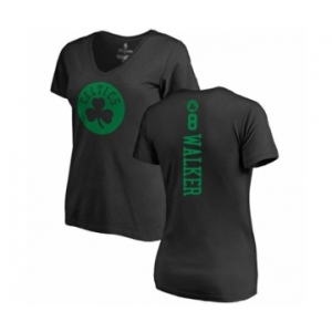 Basketball Women's Boston Celtics #8 Kemba Walker Black One Color Backer Slim-Fit V-Neck T-Shirt