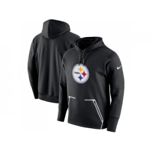 Men Pittsburgh Steelers Nike Black Champ Drive Vapor Speed Pullover Hoodie